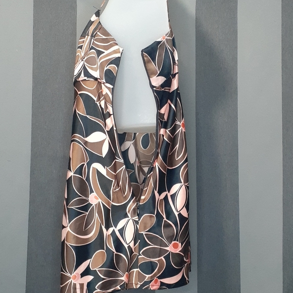 Mixit y2K Groovy Graphics Sateen like Strappy Tank Top. Size Large. Side Zip. - Picture 4 of 5